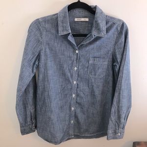 Old Navy Chambray Denim Button Down Blouse